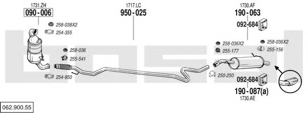BOSAL 062.900.55 Exhaust System